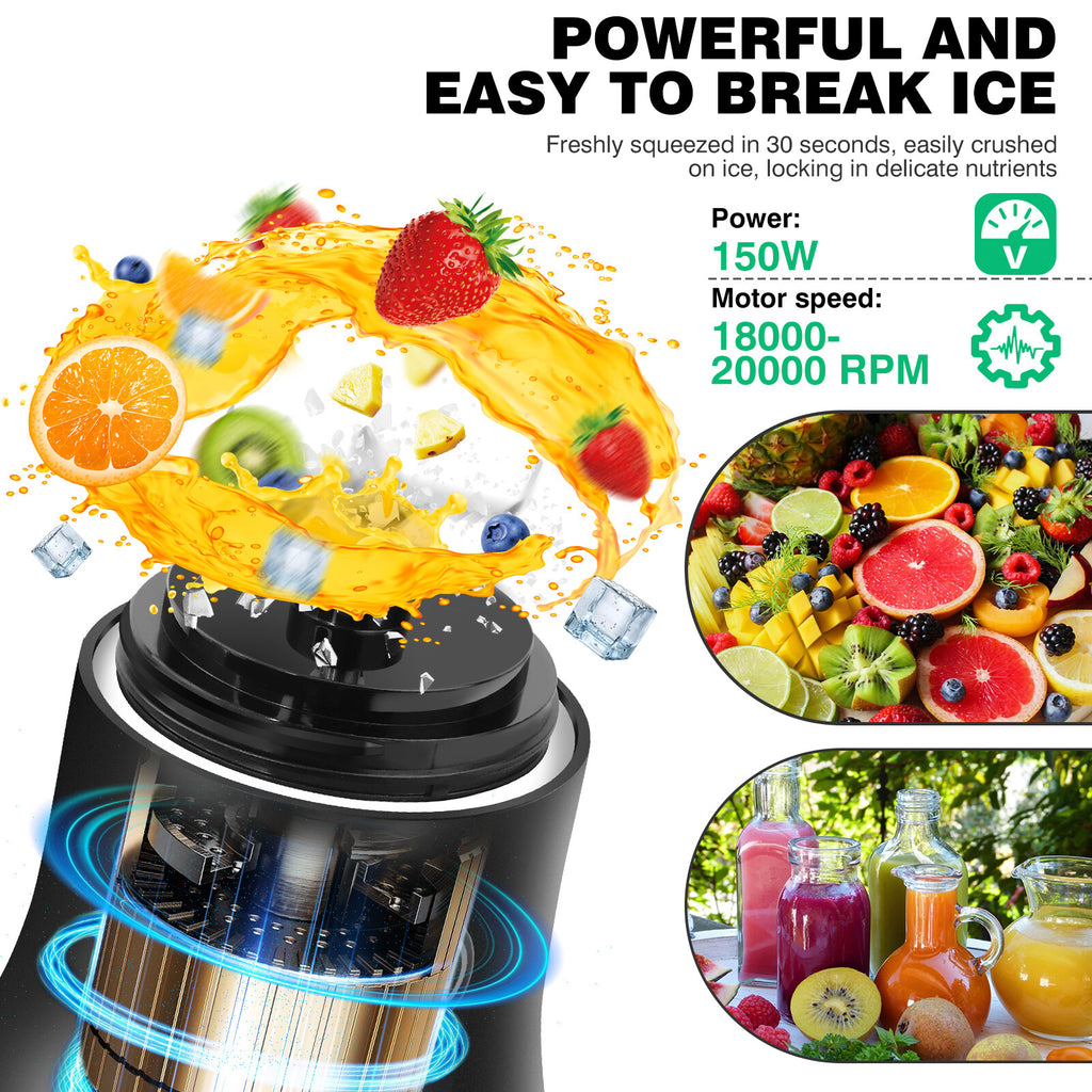 Portable Blender USB Rechargeable Personal Smoothie Juicer Travel Compact 600Ml