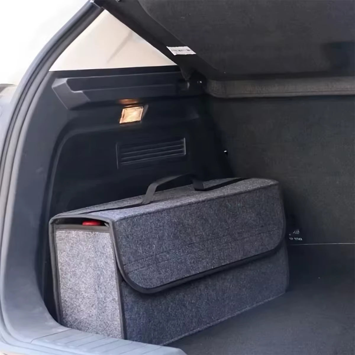 1PC Dark Gray Car Felt Storage Box Car Storage Bag Enlarged and Thickened Soft Felt Storage Box Household Storage Box