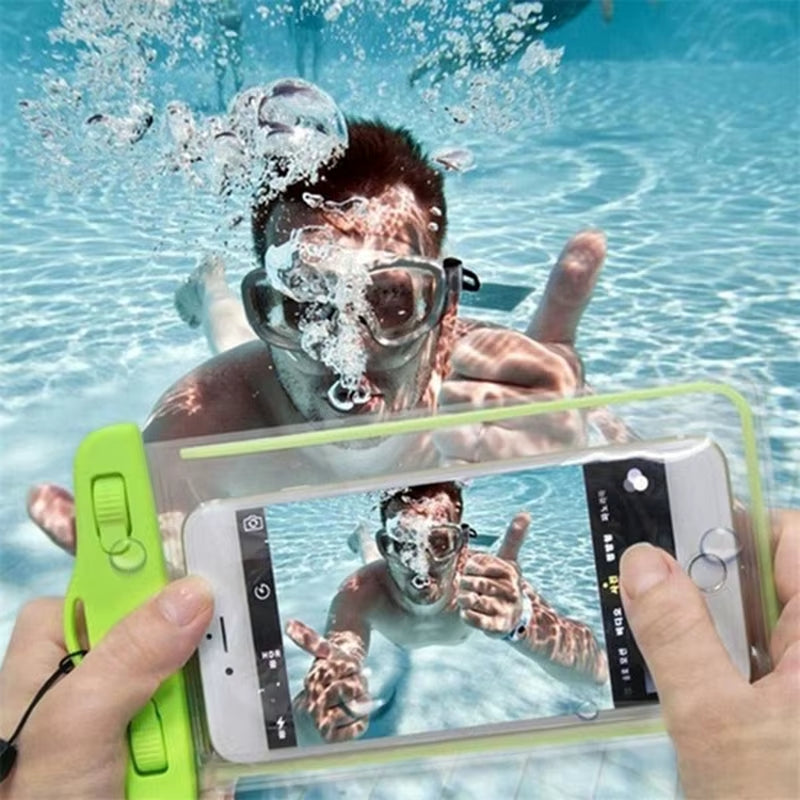 Waterproof Phone Pouch Drift Diving Swimming Bag Underwater Dry Bag Case Cover for Phone Water Sports Beach Pool Skiing 6 Inch