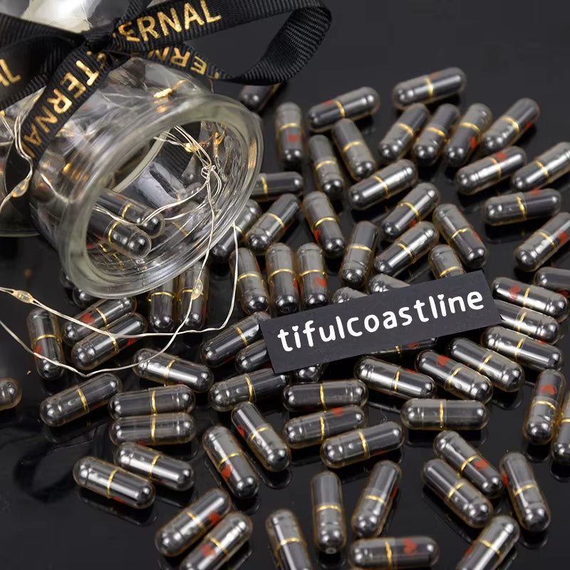 100Pcs Message Capsule Mini Wish Notes Love Pill with Roll Papers Wedding Valentines Day Birthday Party Gift Decoration Supplies