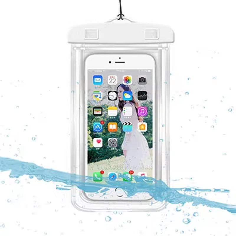 Waterproof Phone Pouch Drift Diving Swimming Bag Underwater Dry Bag Case Cover for Phone Water Sports Beach Pool Skiing 6 Inch