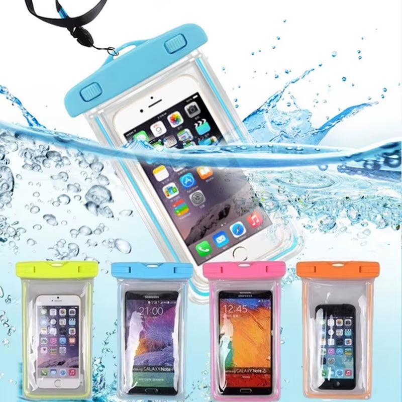 Waterproof Phone Pouch Drift Diving Swimming Bag Underwater Dry Bag Case Cover for Phone Water Sports Beach Pool Skiing 6 Inch