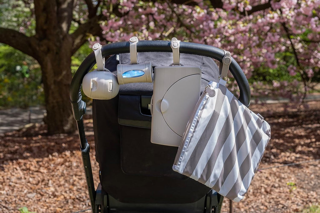 On-The-Go Dual Soother Pod, Keep'S Baby'S Binkies Clean and Accessible, Portable for Travel, Nappy Bag Accessory Must Have for Newborns, Taupe | Keeps Pacifiers Clean and Separated, Travel Diaper Bag Accessory for Newborns