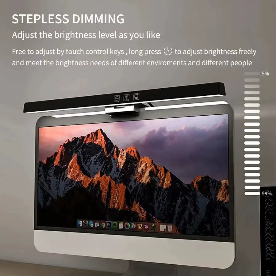 LED Desk Lamp Monitor Light Bar PC Computer Dimmable Screen Light 33Cm 50Cm Office Study Reading Hanging Table Lamp USB Powered