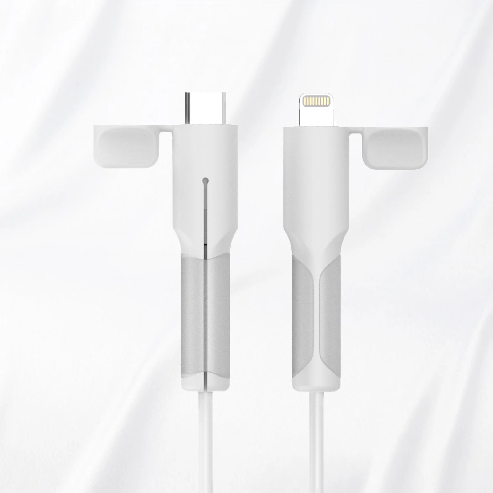 Charger Cable Protector, Type-C to Type-C/Iphone/Usb a Silicone Charger Cord Protector, 2-In- Cord Protector with Cable Winder