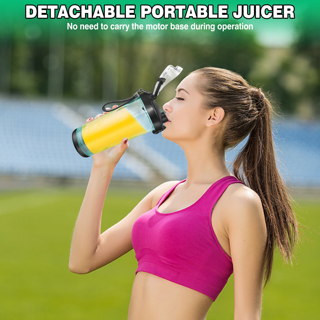 Portable Blender USB Rechargeable Personal Smoothie Juicer Travel Compact 600Ml